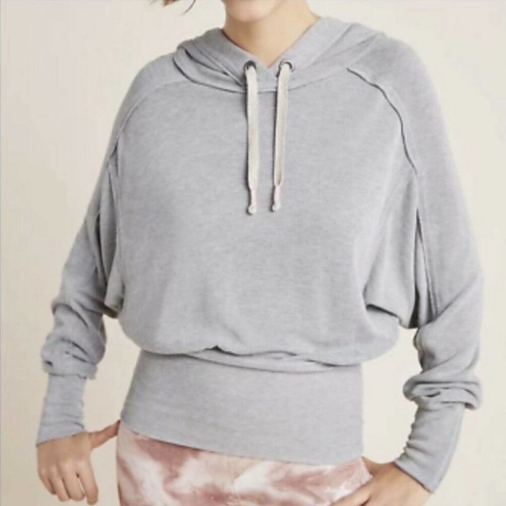 Free People Movement Ready Go Hooded Pullover Sweatshirt in Grey